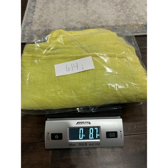 Hot Cotton Cropped Cargo Pants Green Lime Sz Medium Pull On Elastic Waist NWT - Picture 11 of 11